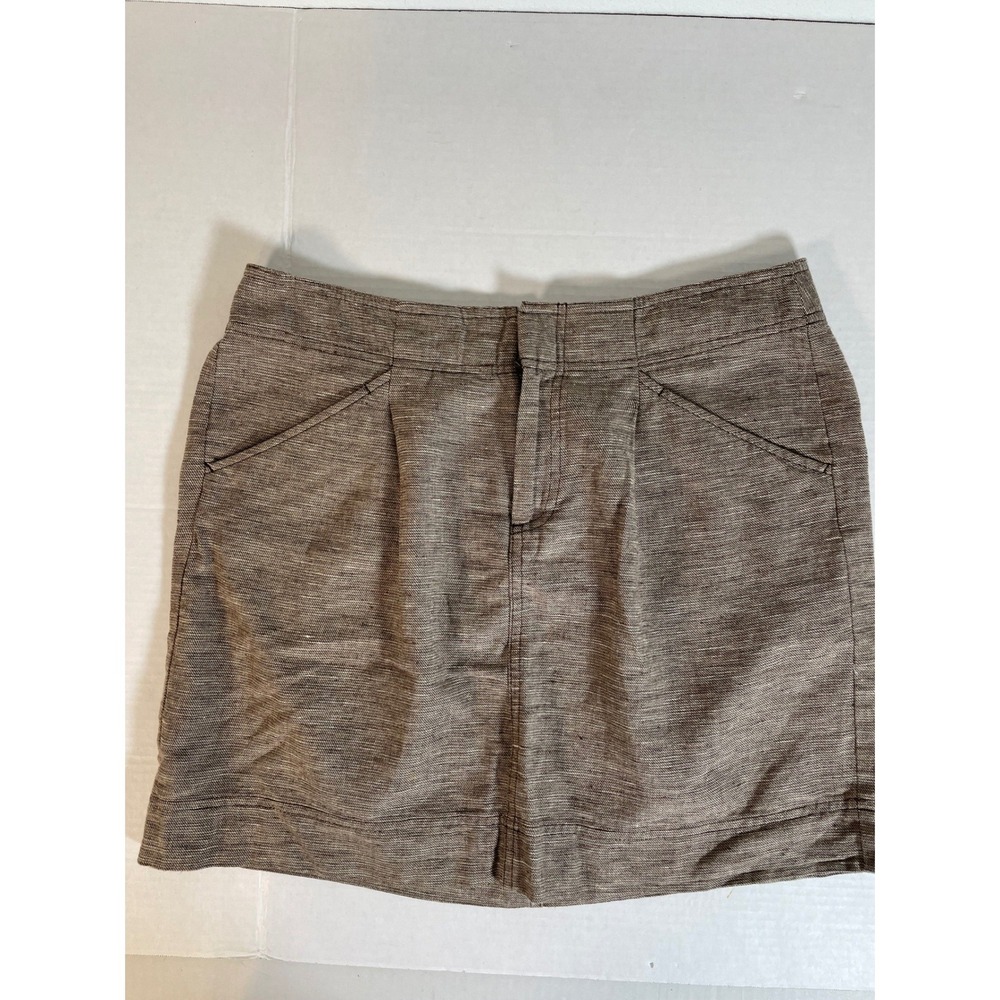 Ann Taylor Womens Brown Tweed Blend Mini Skirt Size 6 Smart Casual‎ Professional